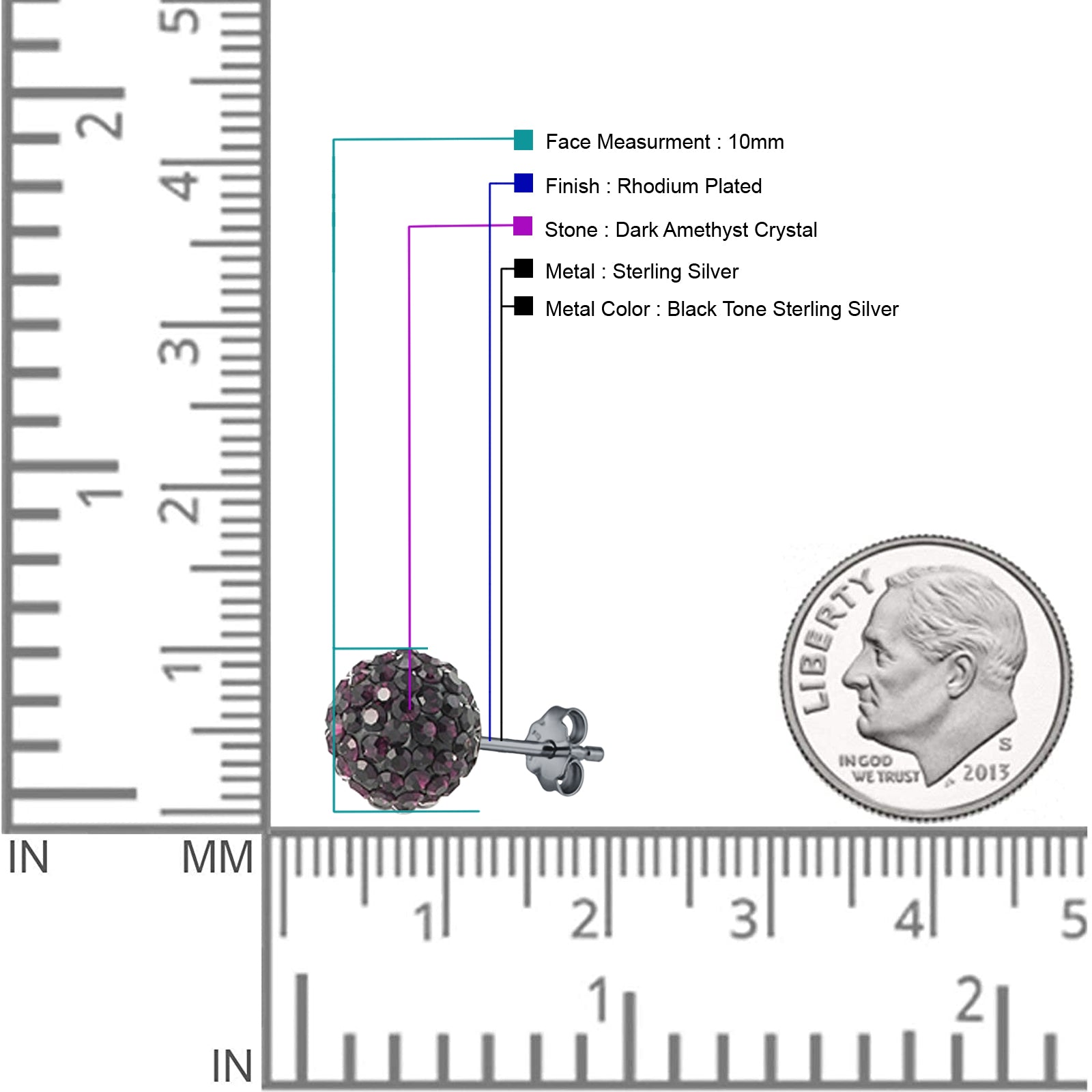 Full Ball Stud Earring