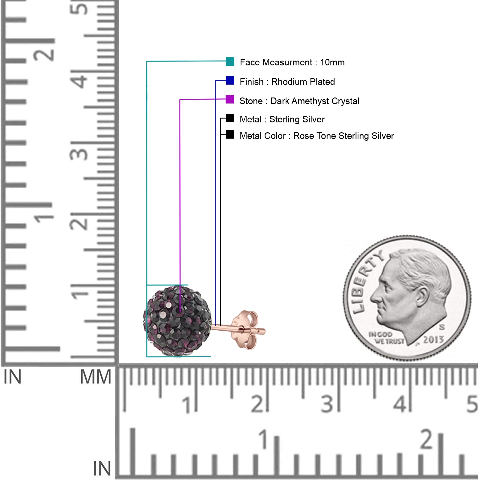 Full Ball Stud Earring