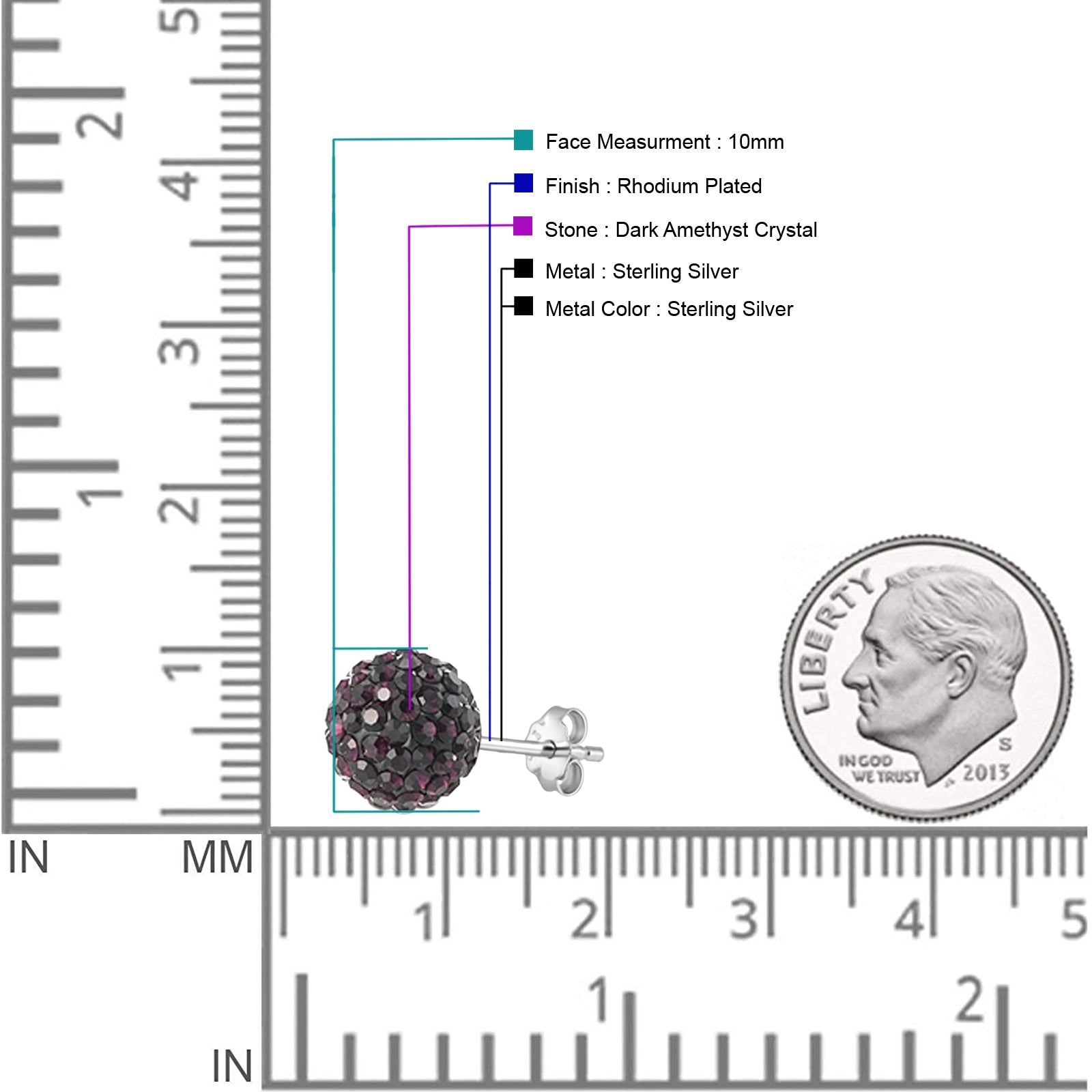 Full Ball Stud Earring