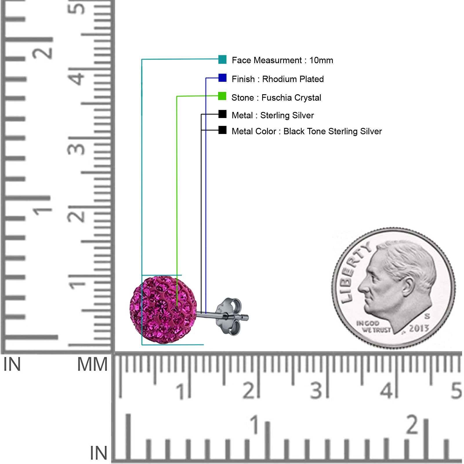 Full Ball Stud Earring