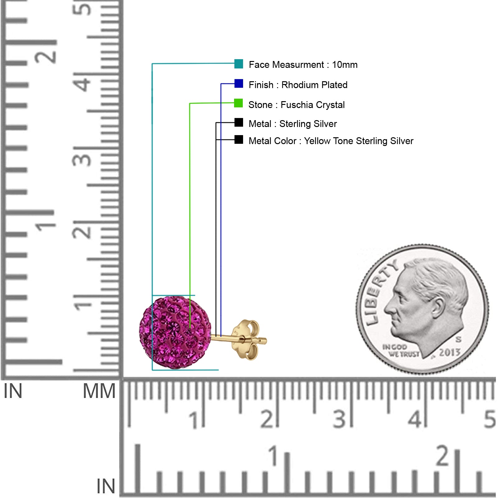 Full Ball Stud Earring