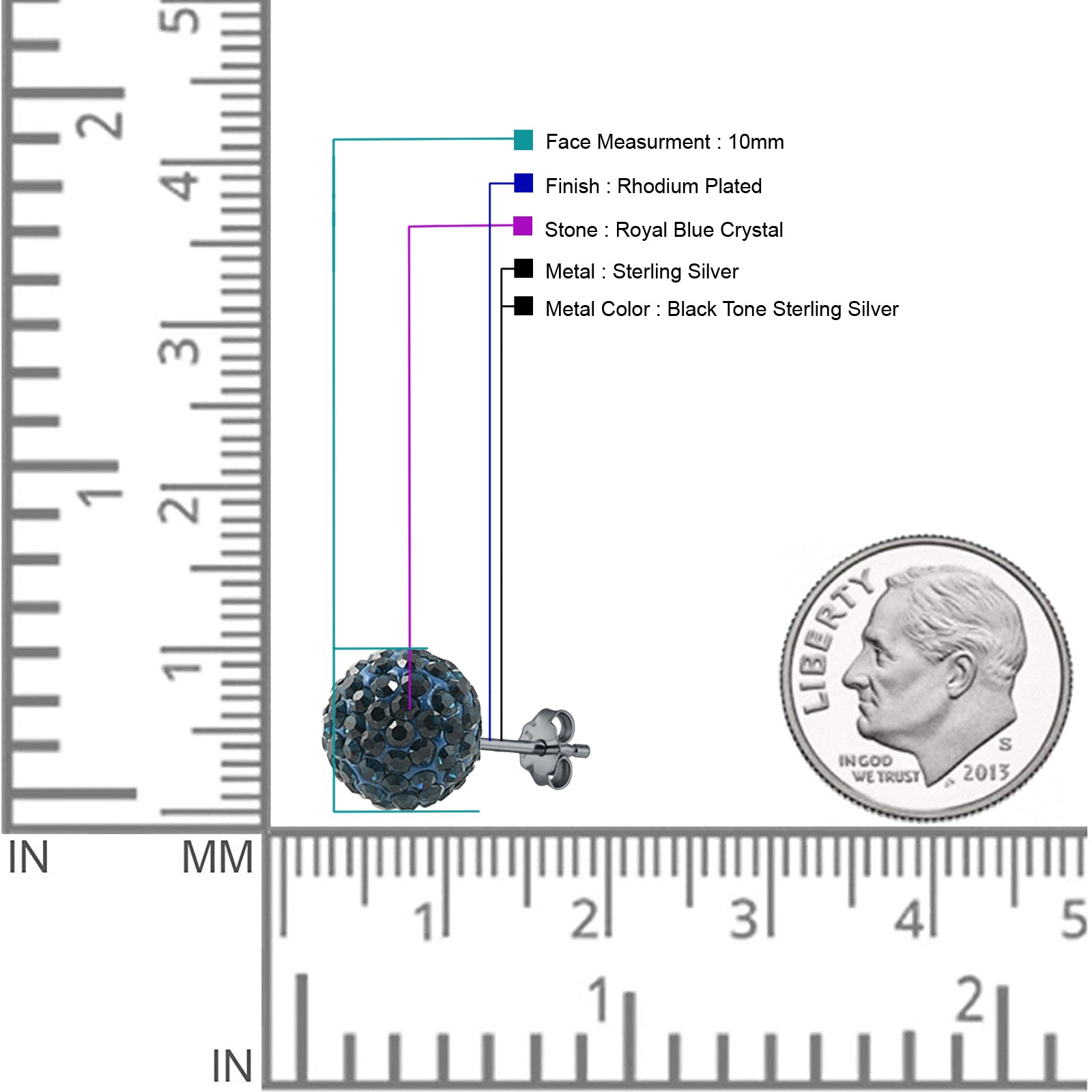 Full Ball Stud Earring