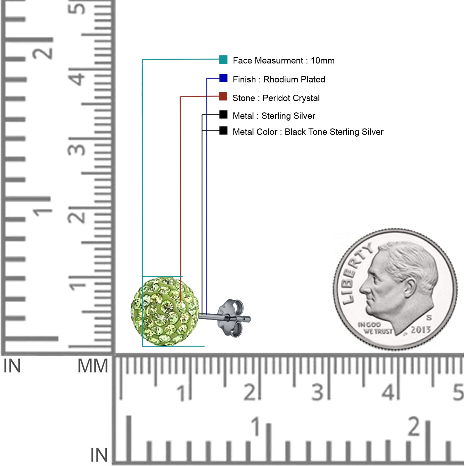 Full Ball Stud Earring