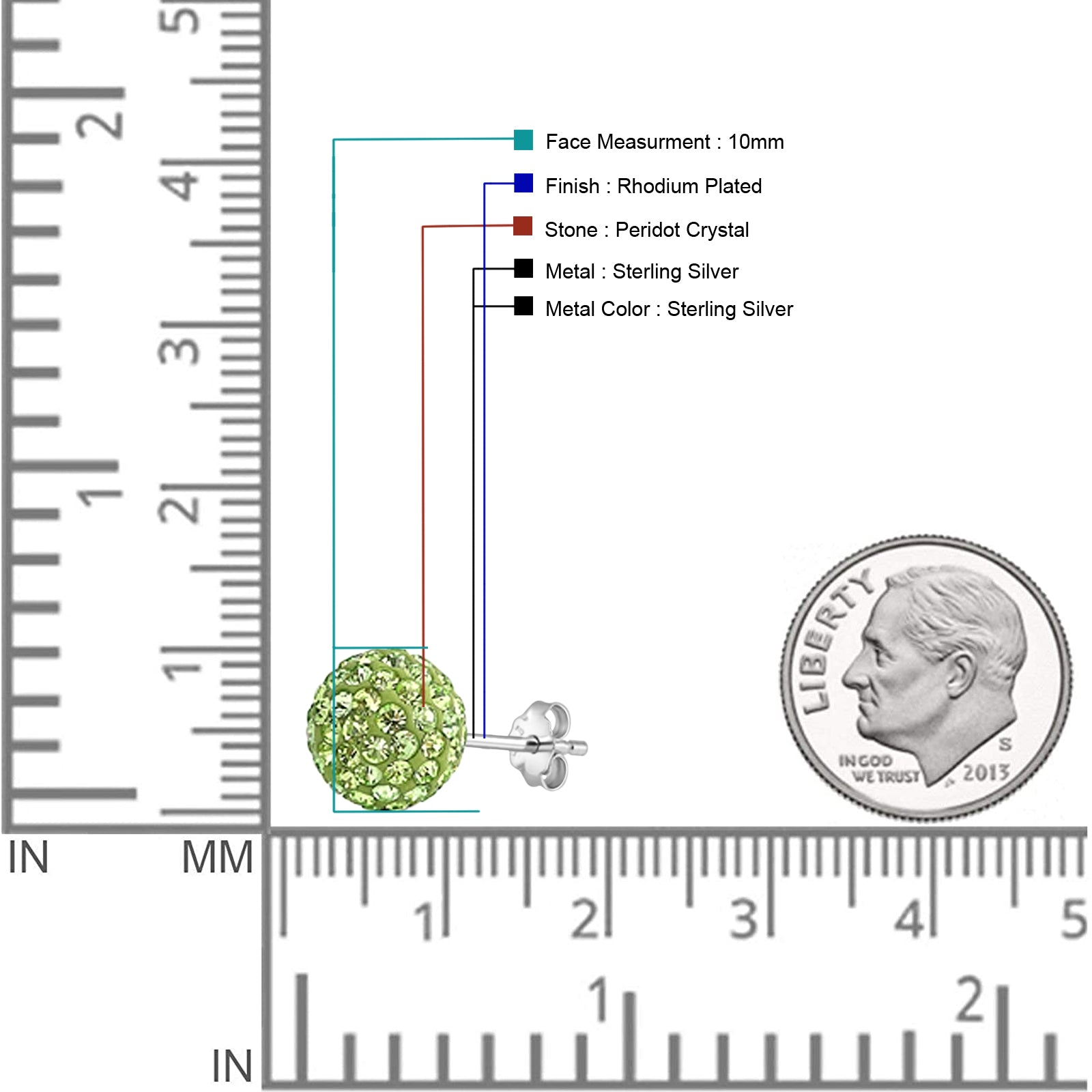 Full Ball Stud Earring