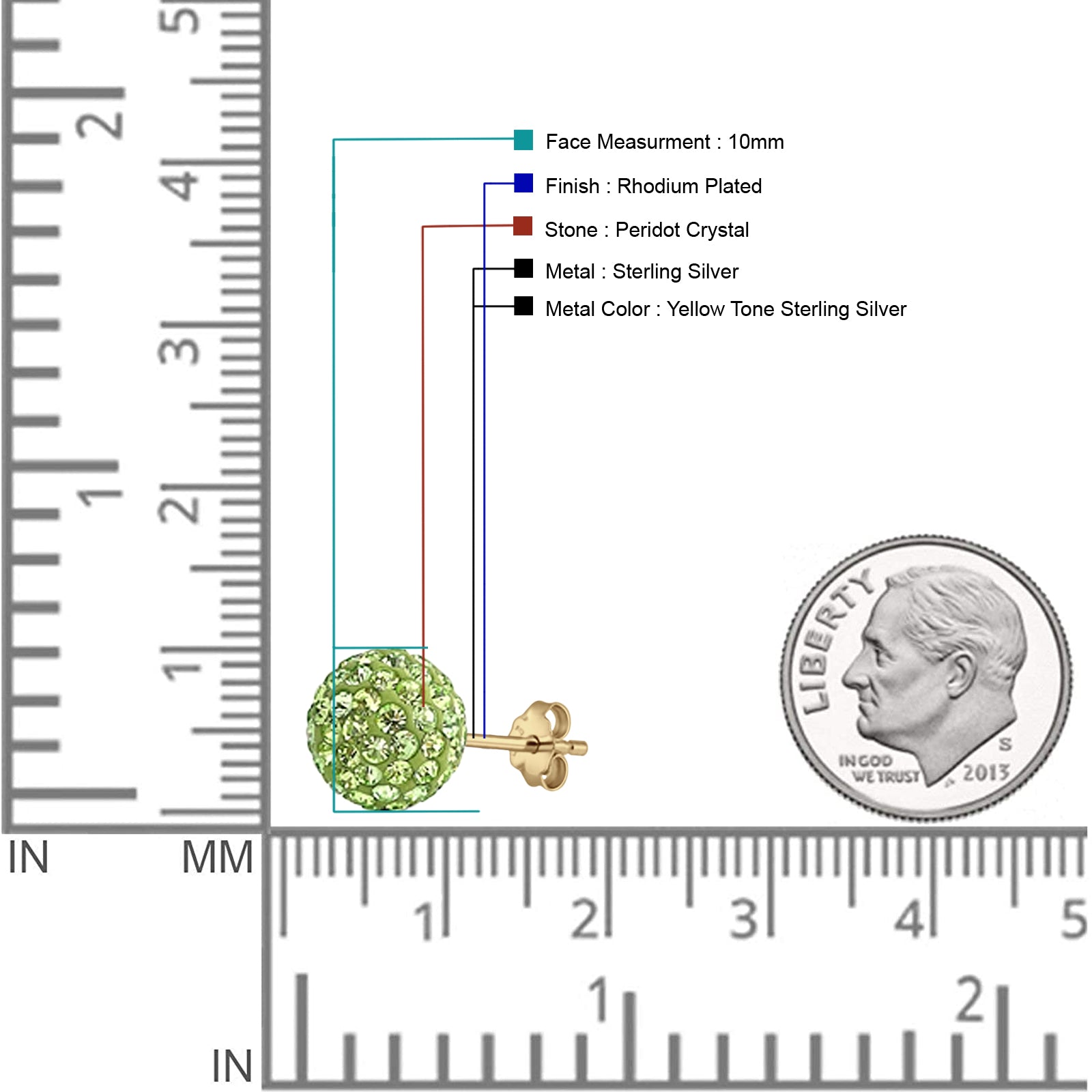 Full Ball Stud Earring