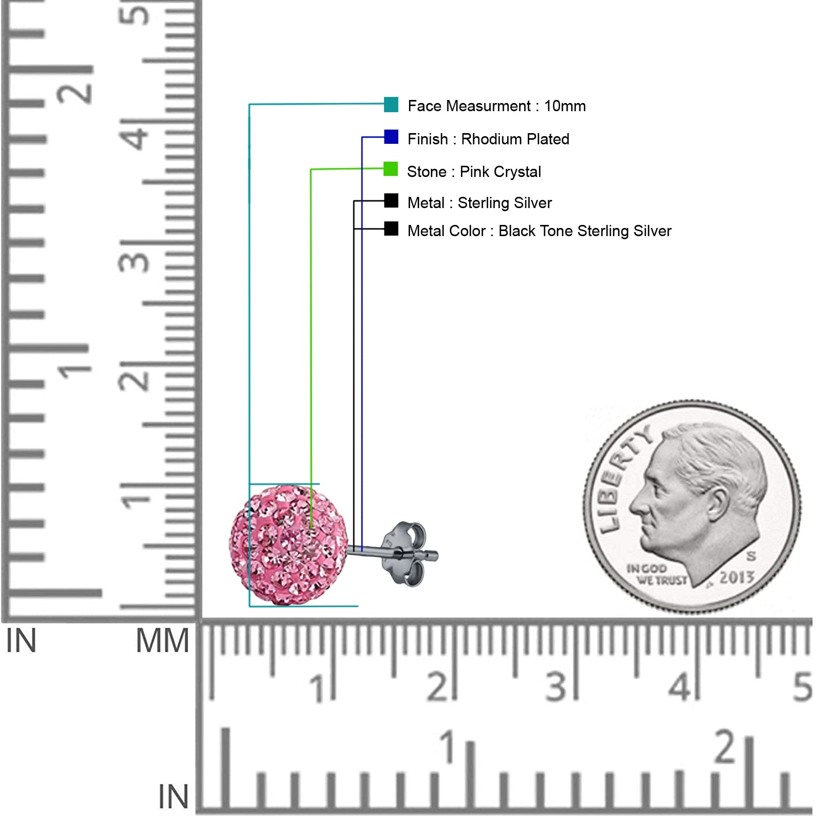 Full Ball Stud Earring