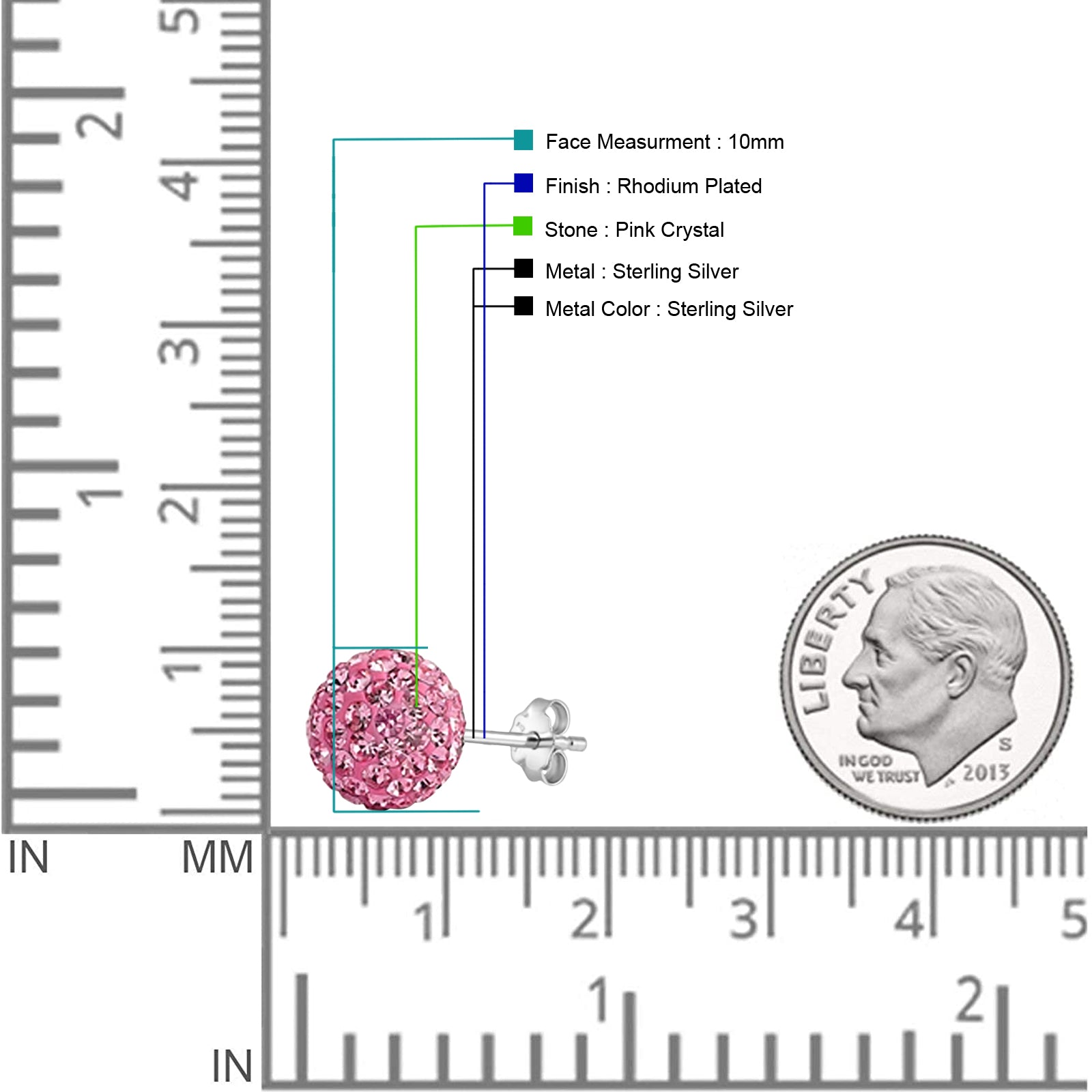 Full Ball Stud Earring