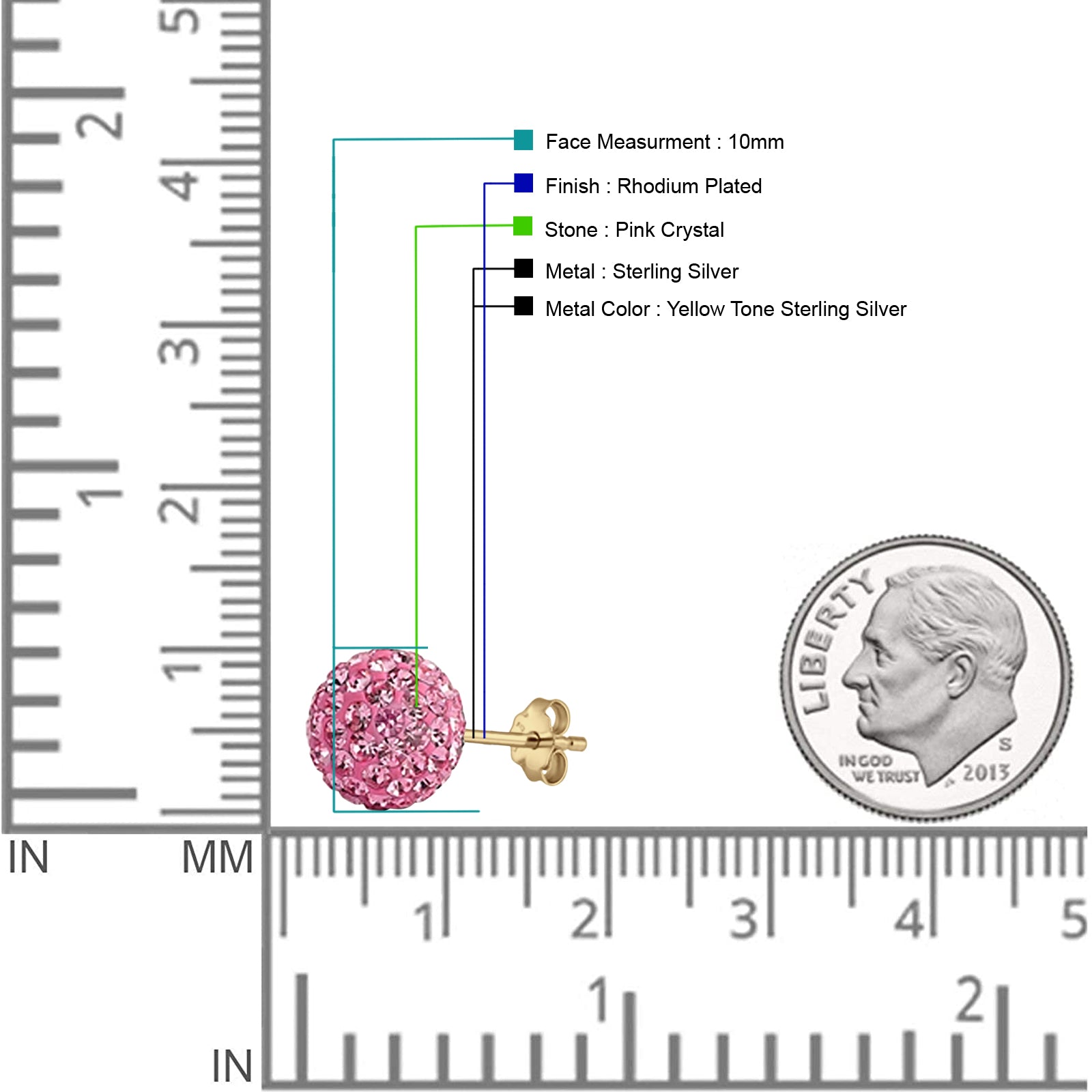 Full Ball Stud Earring