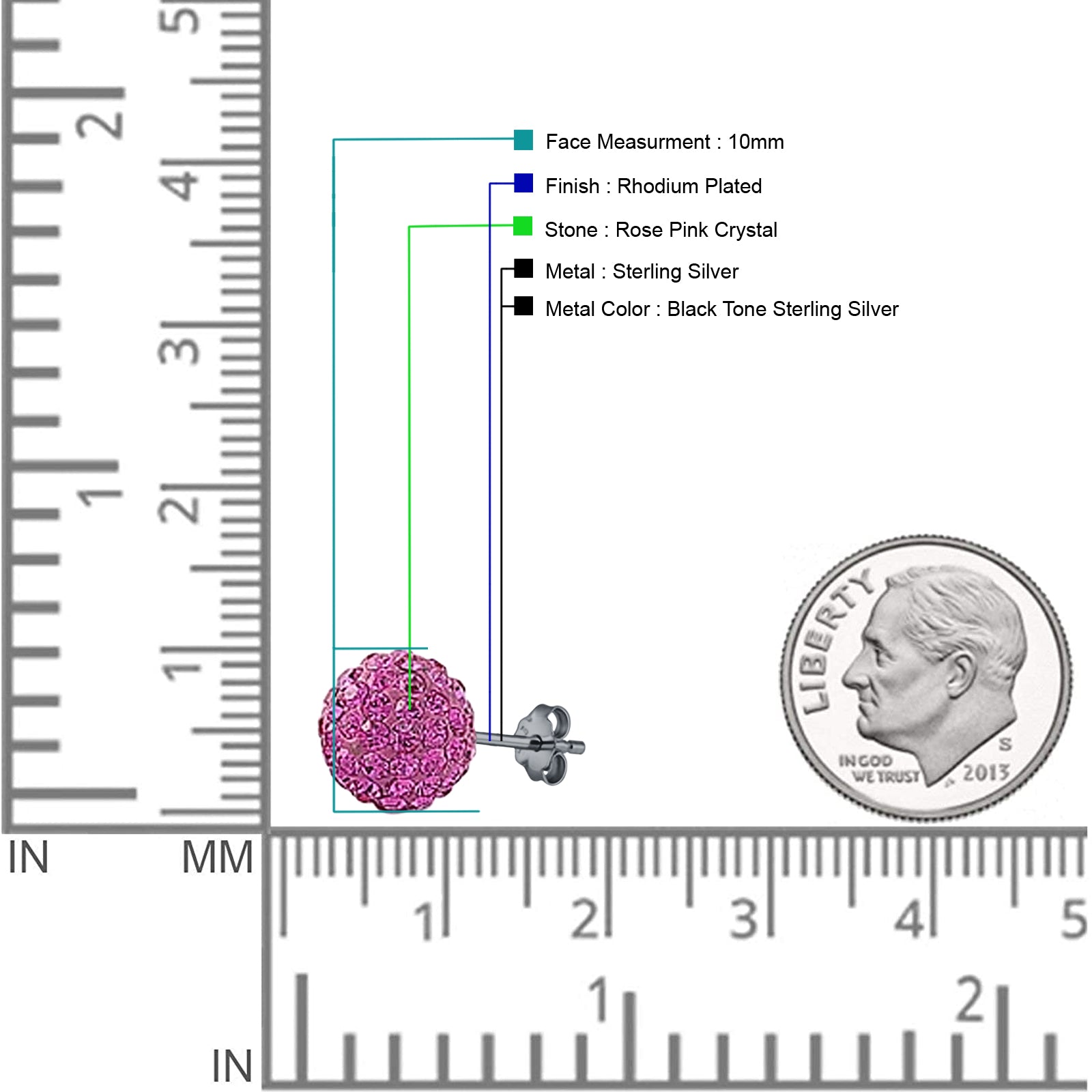 Full Ball Stud Earring