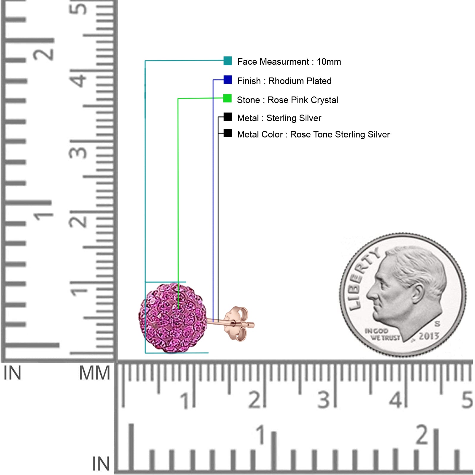 Full Ball Stud Earring