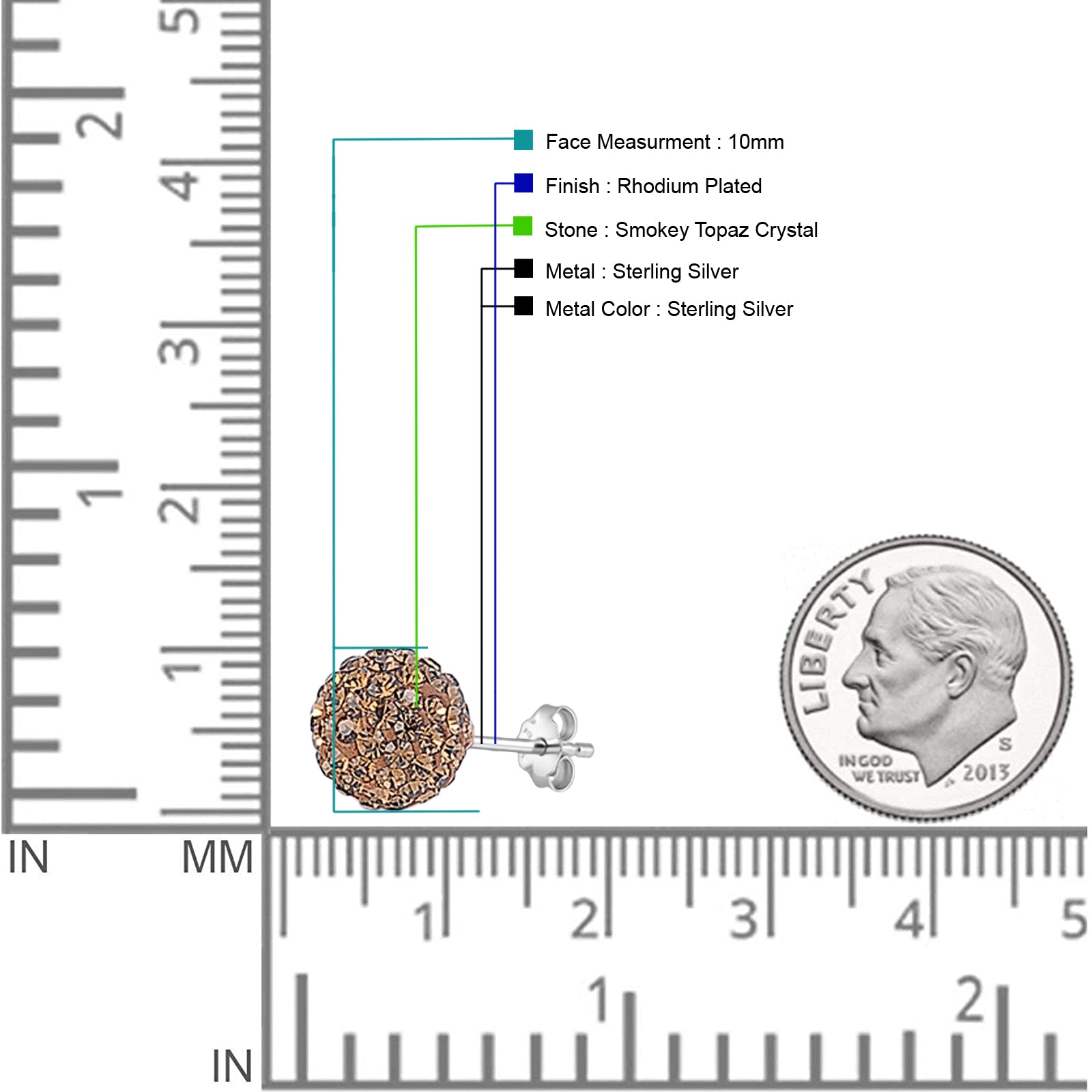 Full Ball Stud Earring