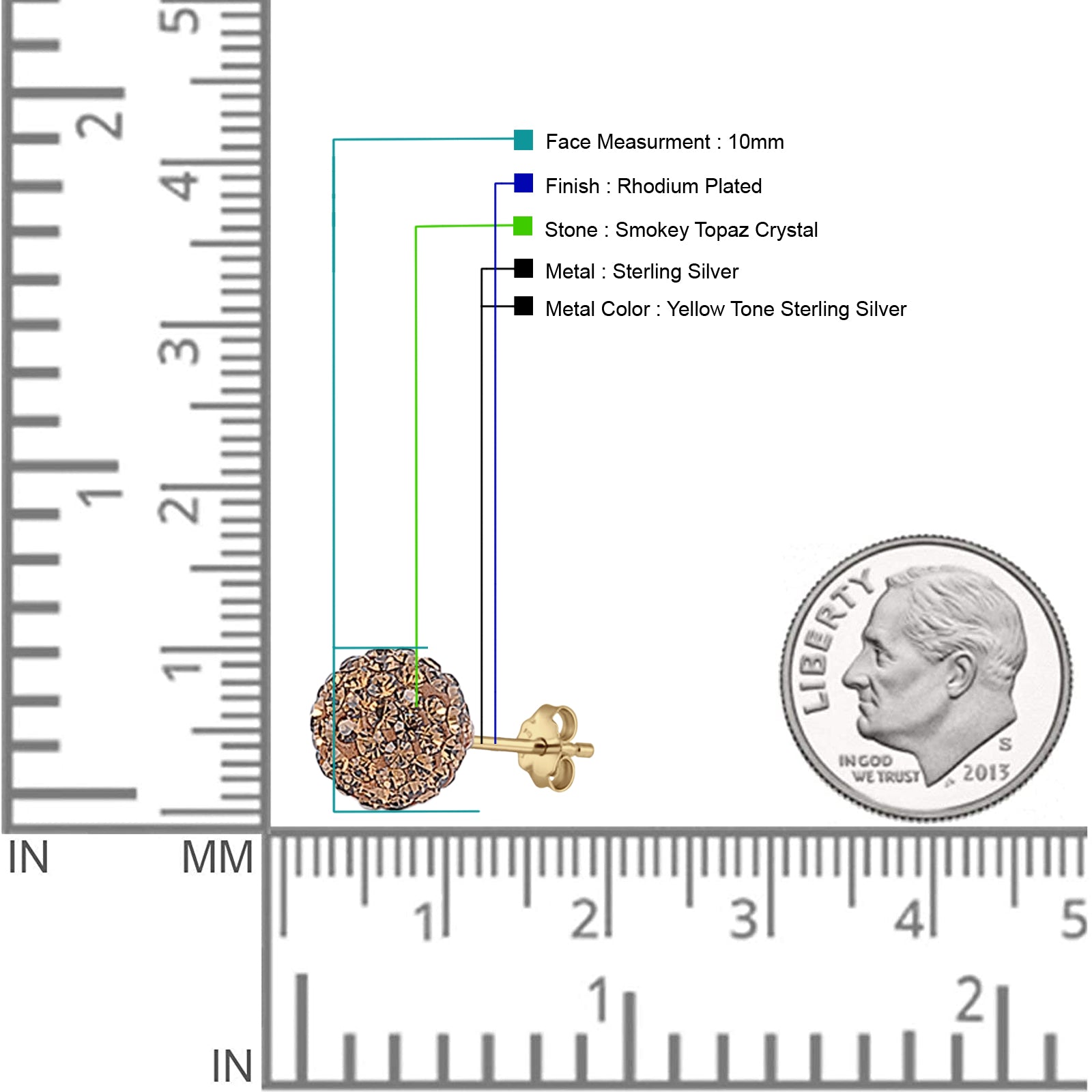 Full Ball Stud Earring