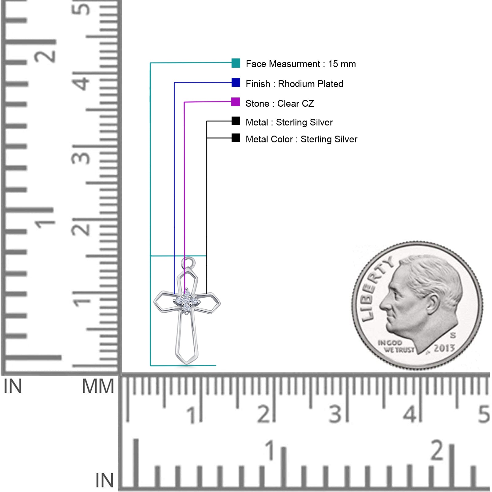 Cross Fishhook Earring