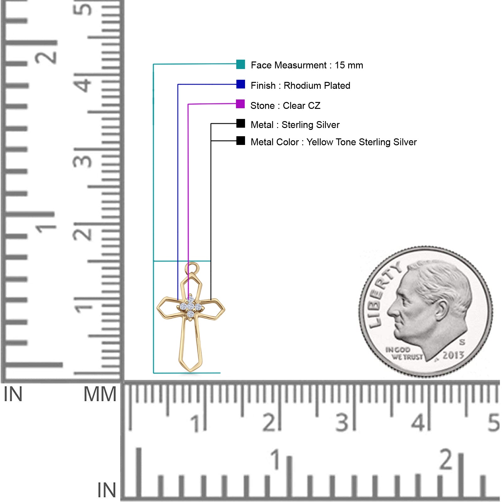 Cross Fishhook Earring