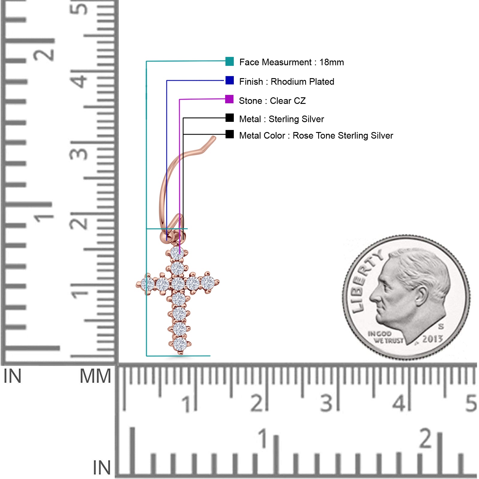 Cross Fishhook Earring