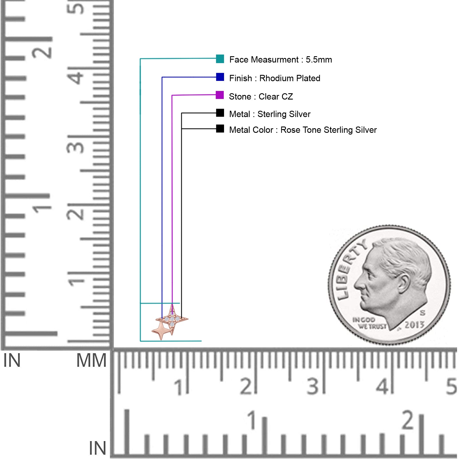 Star Sparkle Stud Earring