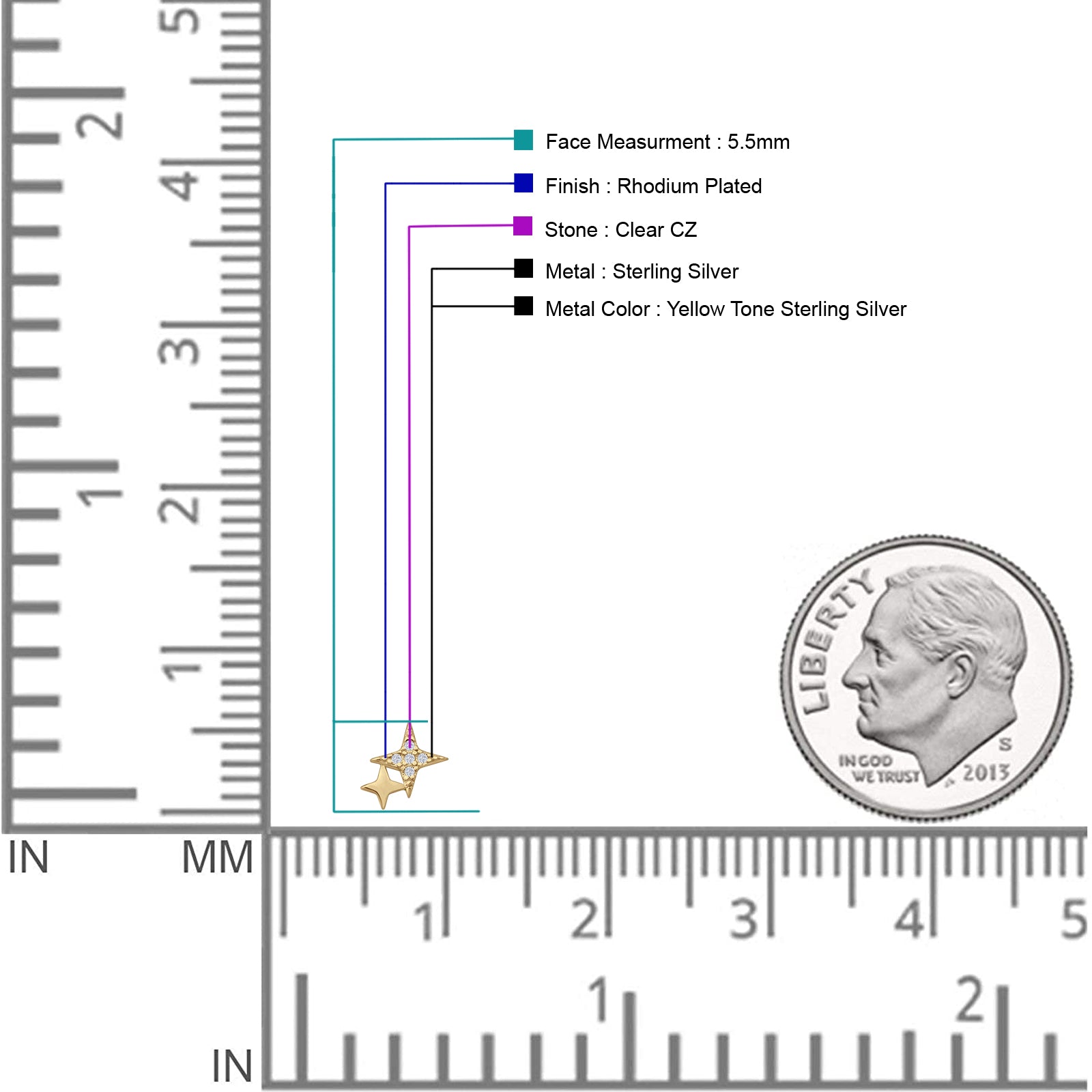 Star Sparkle Stud Earring