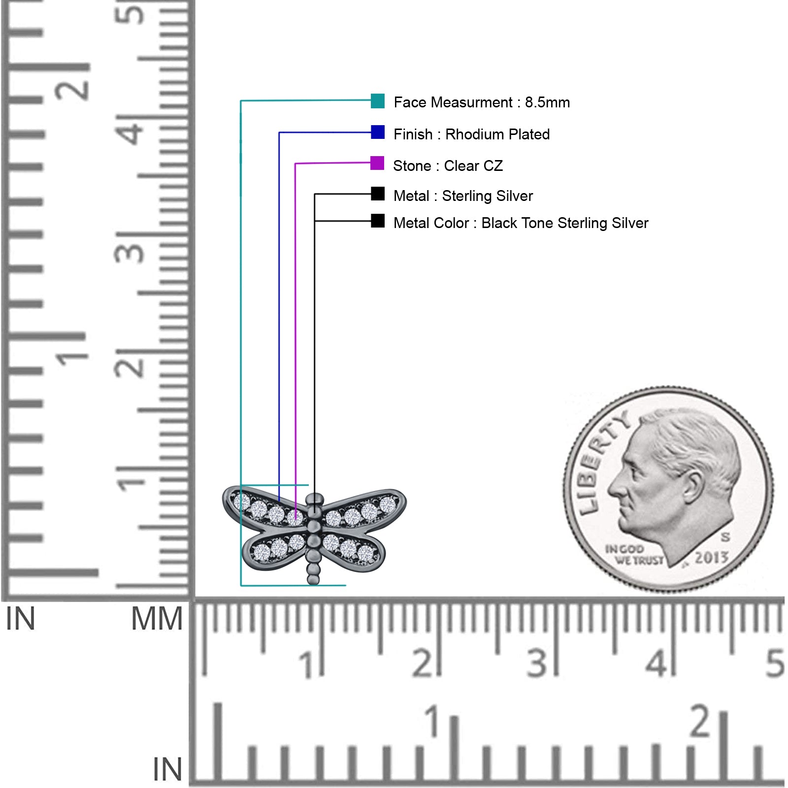 Dragonfly Stud Earring