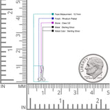 Scissors CZ Stud Earrings