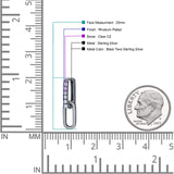 Paperclip Dangle Drop Hoop Earring