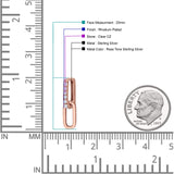 Paperclip Dangle Drop Hoop Earring