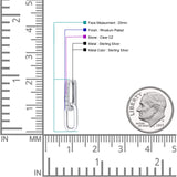 Paperclip Dangle Drop Hoop Earring