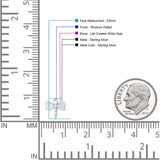 Dragonfly Stud Earring 8.8mm Lab Created Opal 925 Sterling Silver