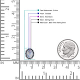 Oval 9.6mm Radiant Halo Stud Earring Lab Created Opal 925 Sterling Silver