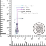 Round Lab Created Opal Trinity Dangle Fishhook Earring 925 Sterling Silver