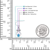 Oval Lab Created Opal 22.6mm Scroll Fishhook Earring 925 Sterling Silver