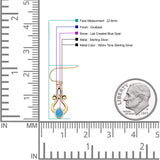 Oval Lab Created Opal 22.6mm Scroll Fishhook Earring 925 Sterling Silver