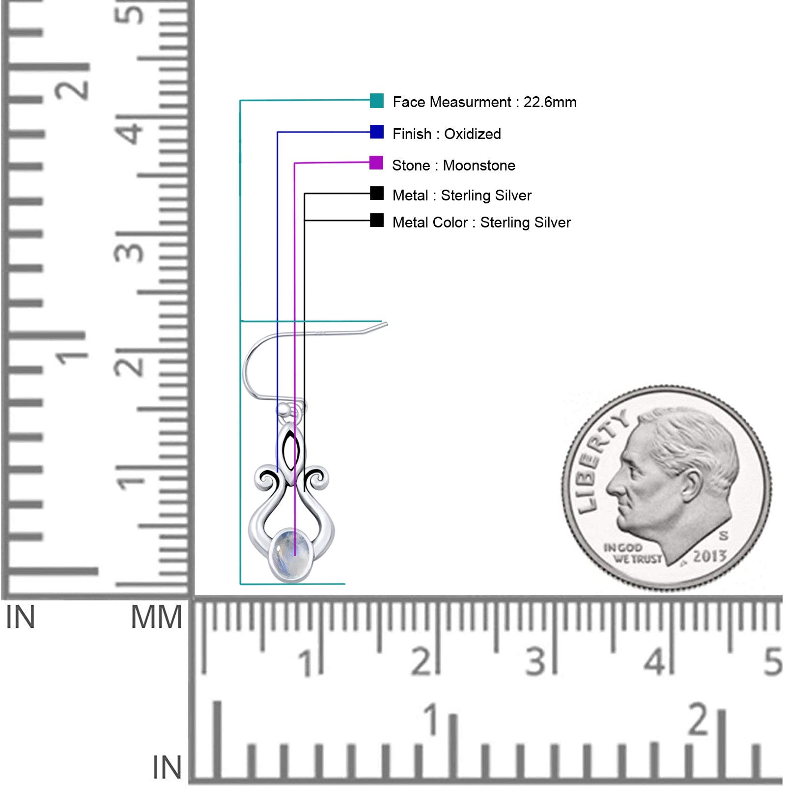 Oval Lab Created Opal 22.6mm Scroll Fishhook Earring 925 Sterling Silver