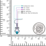 Oval Lab Created Opal 22.6mm Scroll Fishhook Earring 925 Sterling Silver