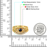 Two Piece Round Natural Stone Bridal Ring