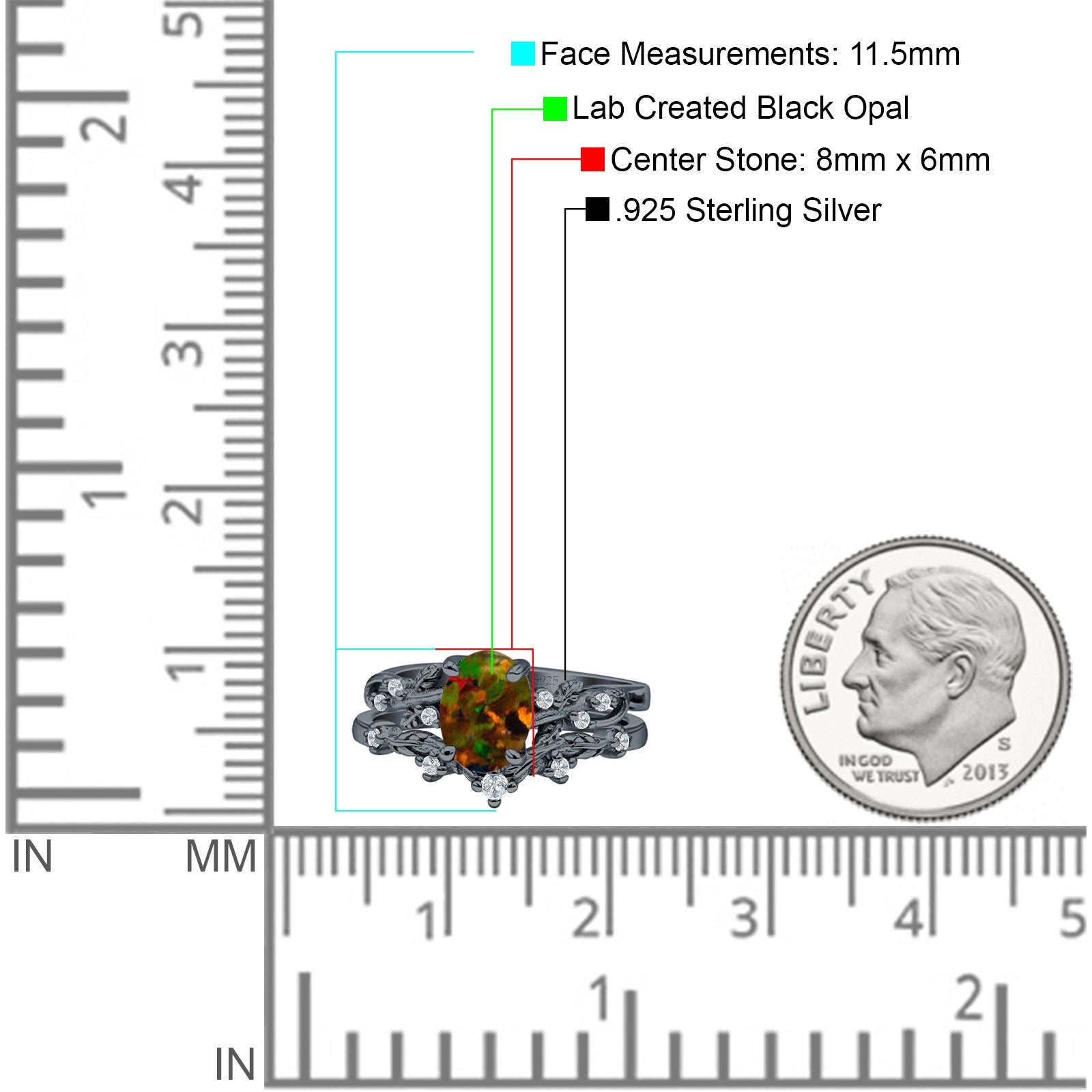 Two Piece Oval CZ Ring