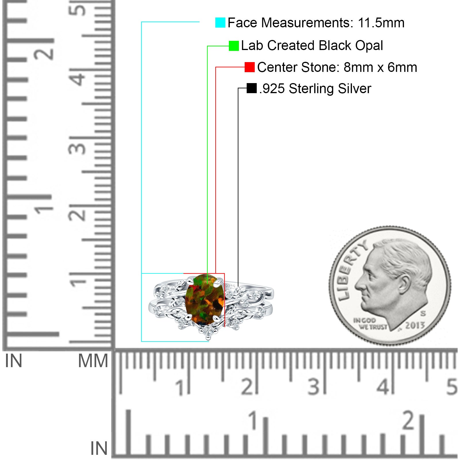Two Piece Oval CZ Ring