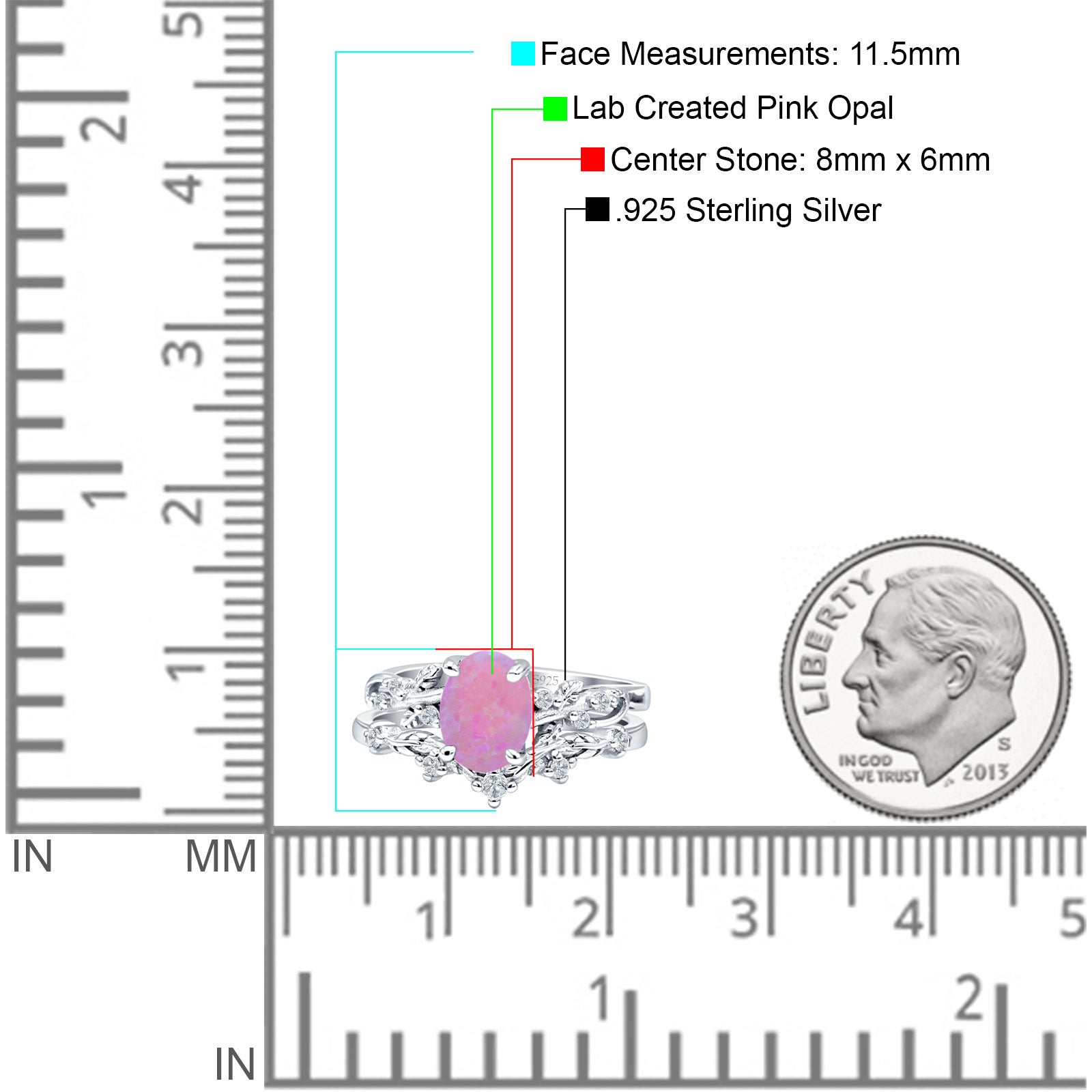 Two Piece Oval CZ Ring