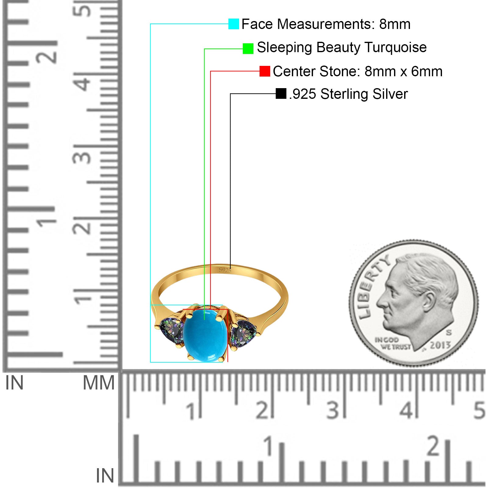 Three Stone Oval Natural Stone Trio Ring