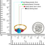 Three Stone Oval Natural Stone Trio Ring
