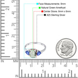Three Stone Oval Natural Stone Trio Ring