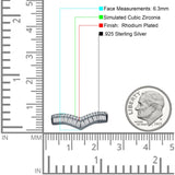 Curved Contour Chevron Ring