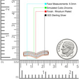 Curved Contour Chevron Ring