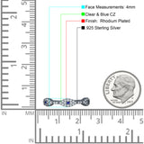 Art Deco 4mm Evil Eye Marquise Band Cluster Cubic Zirconia 925 sterling Silver