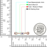 Art Deco 4mm Evil Eye Marquise Band Cluster Cubic Zirconia 925 sterling Silver