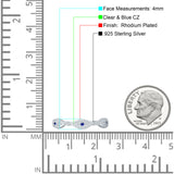 Art Deco 4mm Evil Eye Marquise Band Cluster Cubic Zirconia 925 sterling Silver