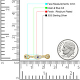 Art Deco 4mm Evil Eye Marquise Band Cluster Cubic Zirconia 925 sterling Silver