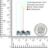 Round Halo CZ Evil Eye Ring