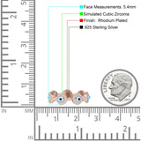 Round Halo CZ Evil Eye Ring