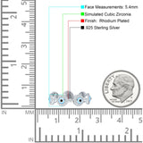 Round Halo CZ Evil Eye Ring