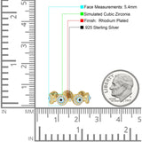 Round Halo CZ Evil Eye Ring